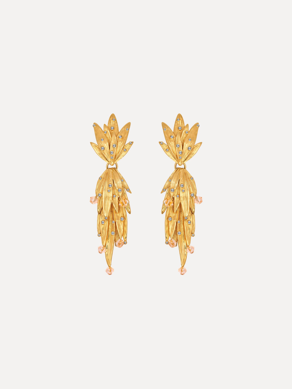 Oscar de la Renta Palm Leaf Earrings