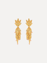 Oscar de la Renta Palm Leaf Earrings