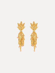 Oscar de la Renta Palm Leaf Earrings