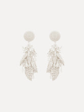 Oscar de la Renta Raffia Tassel Bouquet Clip-On Earrings