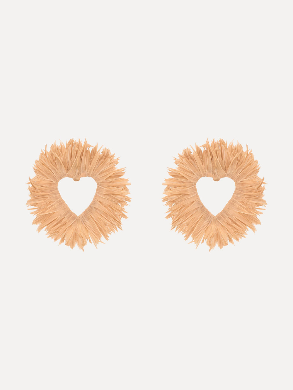 Oscar de la Renta Raffia Heart Earrings