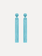 Oscar de la Renta Silk Rope Tassel Clip-On Earrings