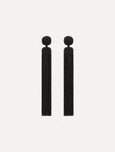 Oscar de la Renta Silk Rope Tassel Clip-On Earrings