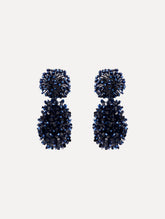 Oscar de la Renta Beaded Cluster Drop Earrings