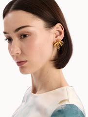 Oscar de la Renta Palm Tree Crystal Earrings