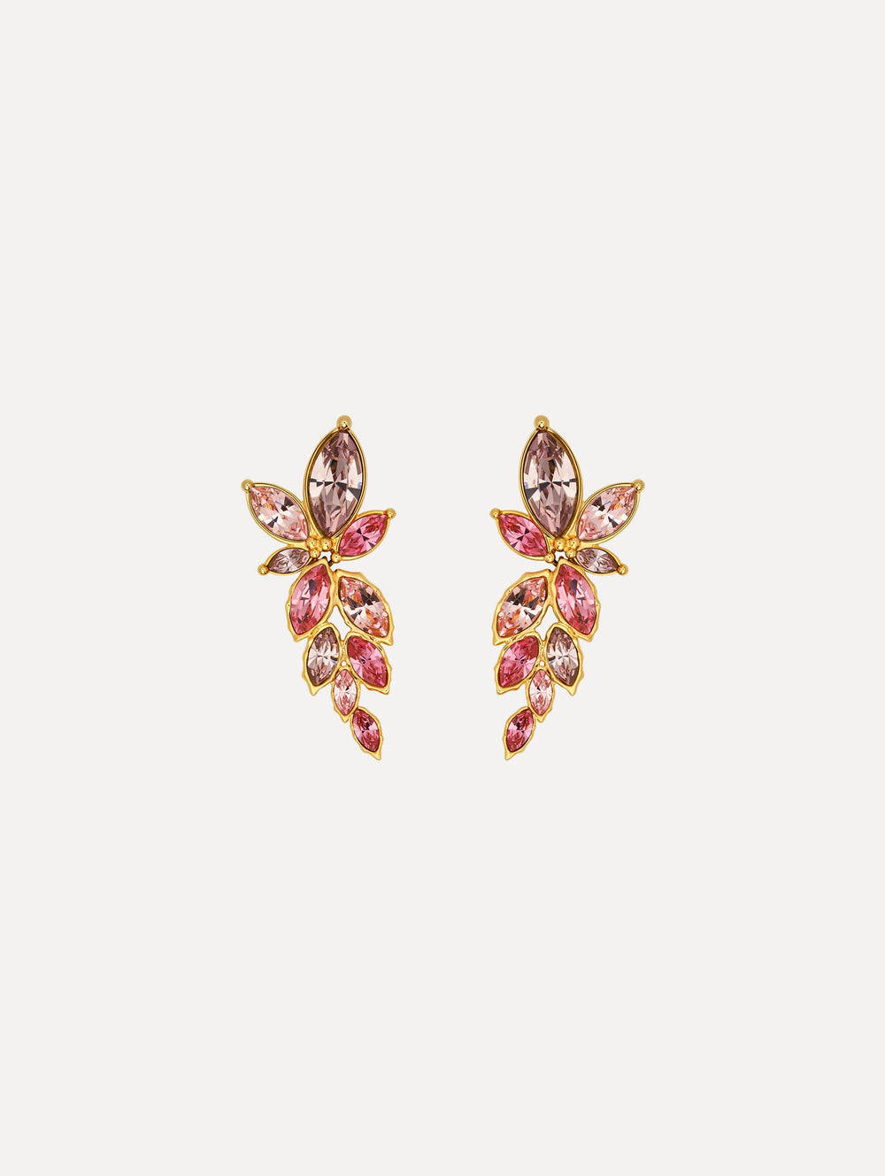 Oscar de la Renta Navette Crystal Drop Earrings