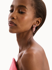 Oscar de la Renta Navette Crystal Drop Earrings