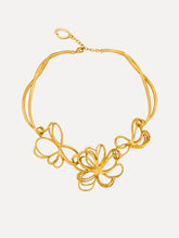 Oscar de la Renta Threaded Flower Necklace