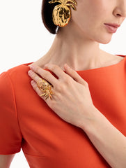 Oscar de la Renta Openwork Pineapple Ring