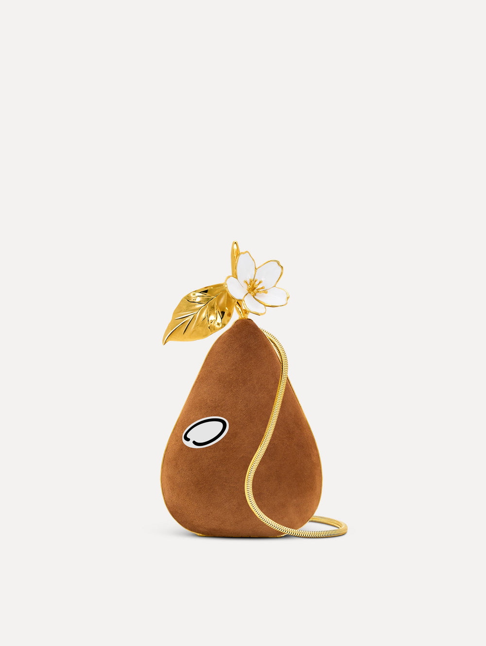 Oscar de la Renta Pear Minaudière in Suede