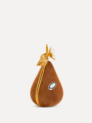 Oscar de la Renta Pear Minaudière in Suede