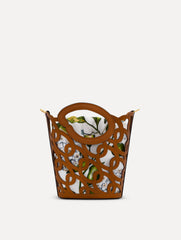 Oscar de la Renta Oscar Chain-Link Leather Mini Tote