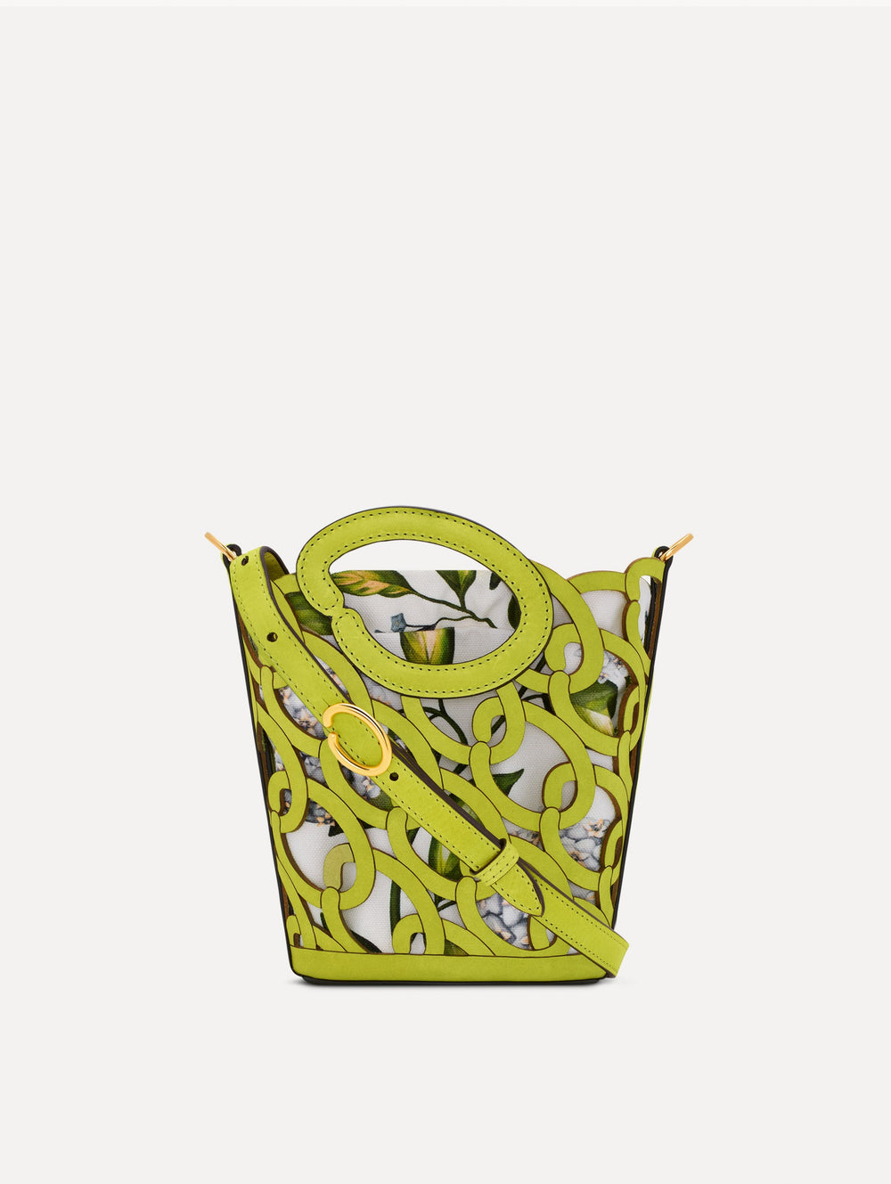 Oscar de la Renta Oscar Chain-Link Leather Mini Tote