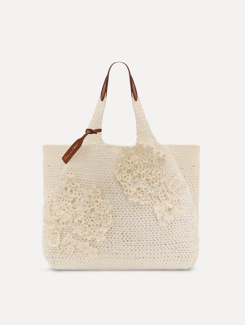 Oscar de la Renta The Topaz in Crochet Raffia