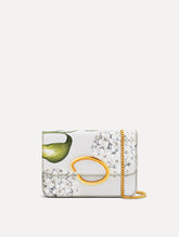 Oscar de la Renta Porcelain Flower-Printed O Pochette