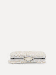 Oscar de la Renta Cherry Blossom Embroidered O Minaudière