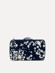 Oscar de la Renta Crystal Cluster Embroidered Minaudière