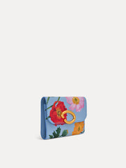 Oscar de la Renta Poppy-Printed Tri-Fold Wallet