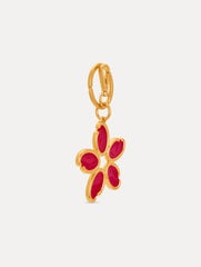 Oscar de la Renta Enamel O Flower Key Chain