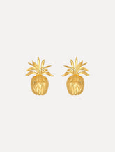 Oscar de la Renta Pineapple Clip-On Earrings