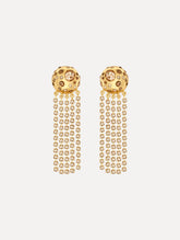 Oscar de la Renta Crystal Fringe Chandelier Earrings