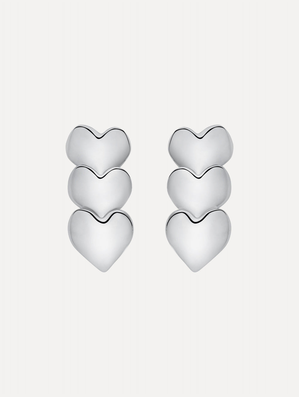 Oscar de la Renta Heart Drop Clip-On Earrings