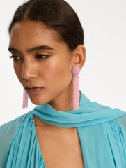 Oscar de la Renta Tassel Clip-On Earrings