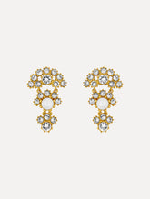 Oscar de la Renta Faceted Crystal Arch Drop Earrings