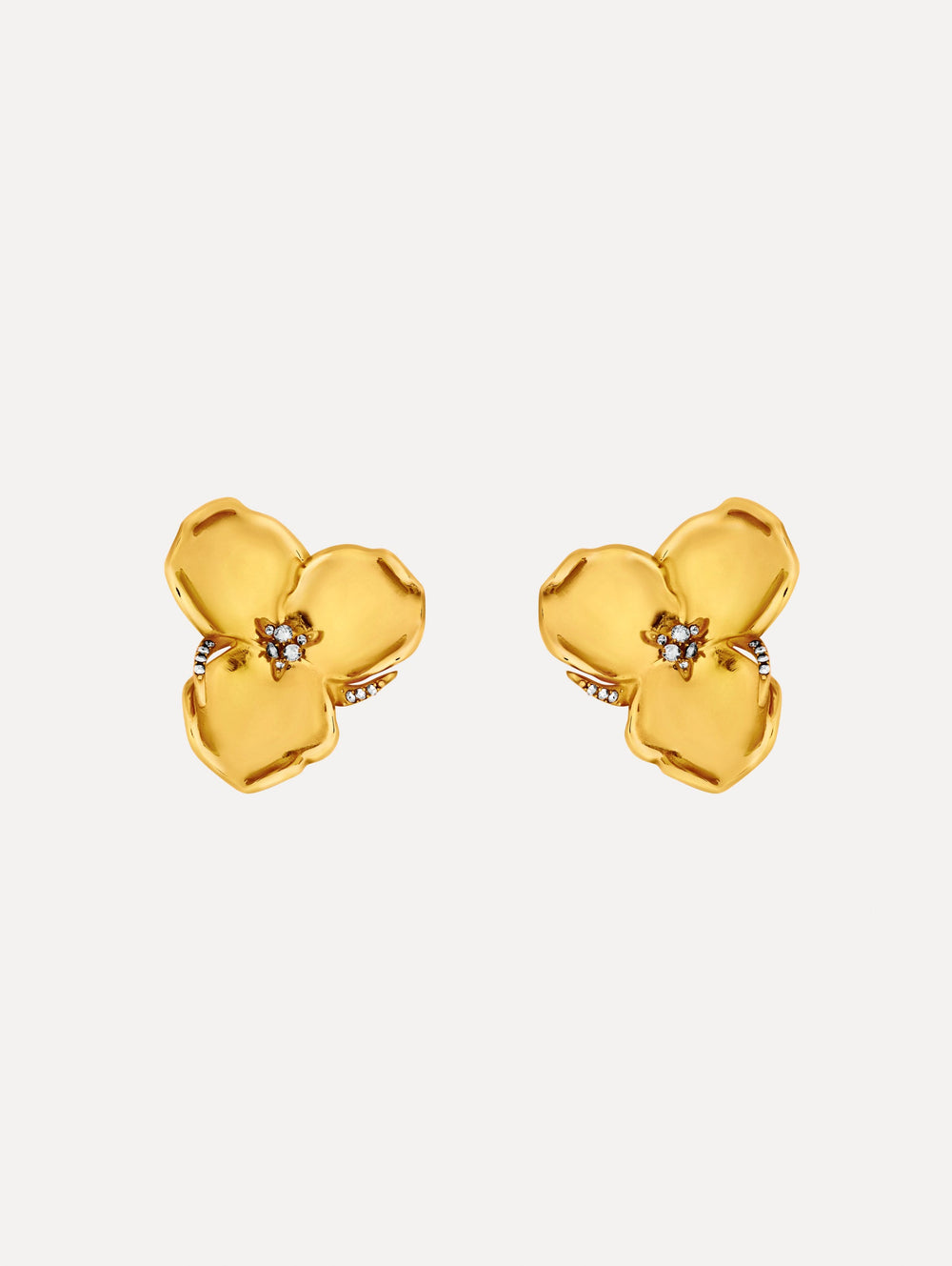 Oscar de la Renta Gold Blossom Earrings