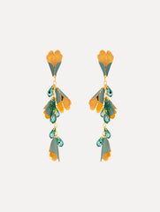 Oscar de la Renta Bellflower Drop Earrings