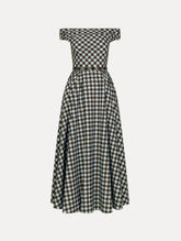 Oscar de la Renta Gingham Cotton Poplin Dress