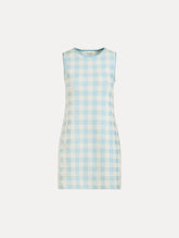 Oscar de la Renta Gingham Jacquard Shift Dress