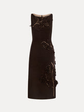 Oscar de la Renta Porcelain Flower Cutout Dress