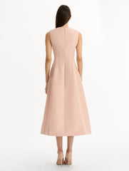 Oscar de la Renta Bouquet Embroidered Cocktail Dress