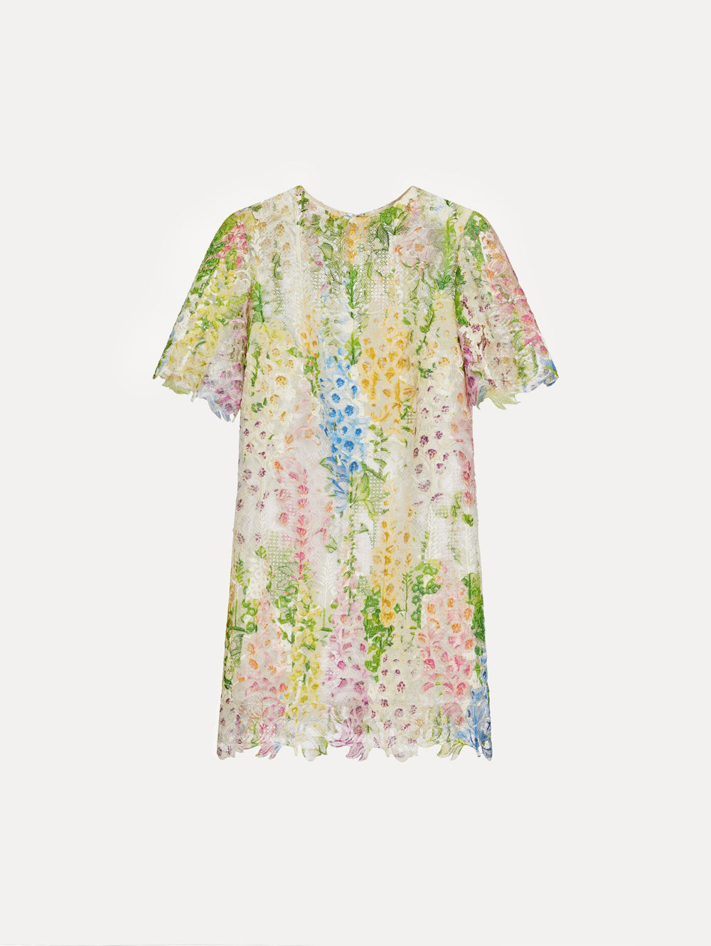 Oscar de la Renta Foxglove Guipure Shift Dress