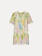 Oscar de la Renta Foxglove Guipure Shift Dress