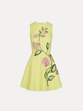 Oscar de la Renta Porcelain Flower Mini Dress