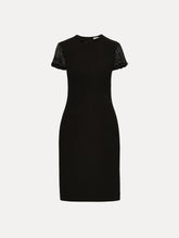 Oscar de la Renta Bugle Bead Embroidered Cocktail Dress