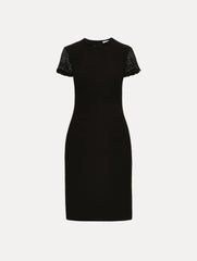 Oscar de la Renta Bugle Bead Embroidered Cocktail Dress