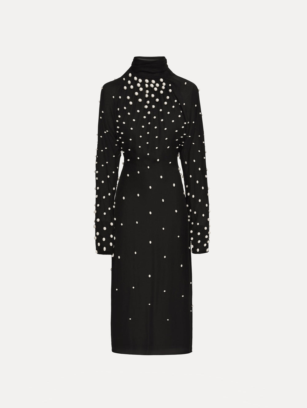 Oscar de la Renta Pearl Cluster Georgette Dress