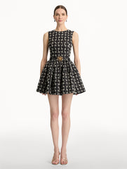 Oscar de la Renta Woven Denim Jacquard Mini Dress