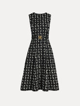 Oscar de la Renta Woven Denim Jacquard Midi Dress