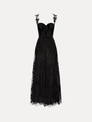 Oscar de la Renta Foxglove Guipure Cocktail Dress