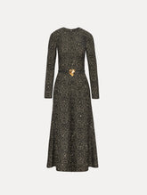 Oscar de la Renta Chevron Wool Dress
