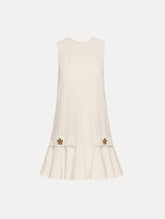 Oscar de la Renta Oscar Chain-Link Cotton Poplin Dress