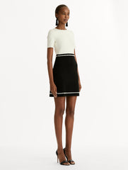 Oscar de la Renta Bubble Trim Dress
