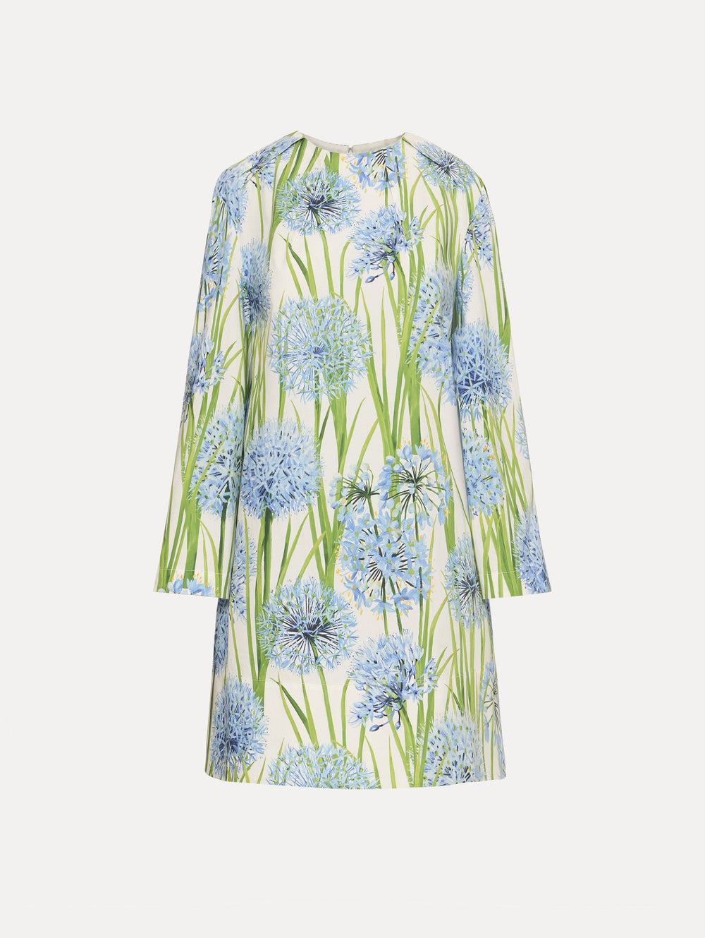Oscar de la Renta Allium Cotton Poplin Long Sleeve Shift Dress