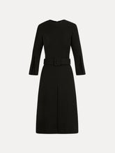 Oscar de la Renta Split-Sleeve Wool-Blend Dress
