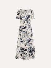 Oscar de la Renta Chiné Palm Leaves Knit Dress