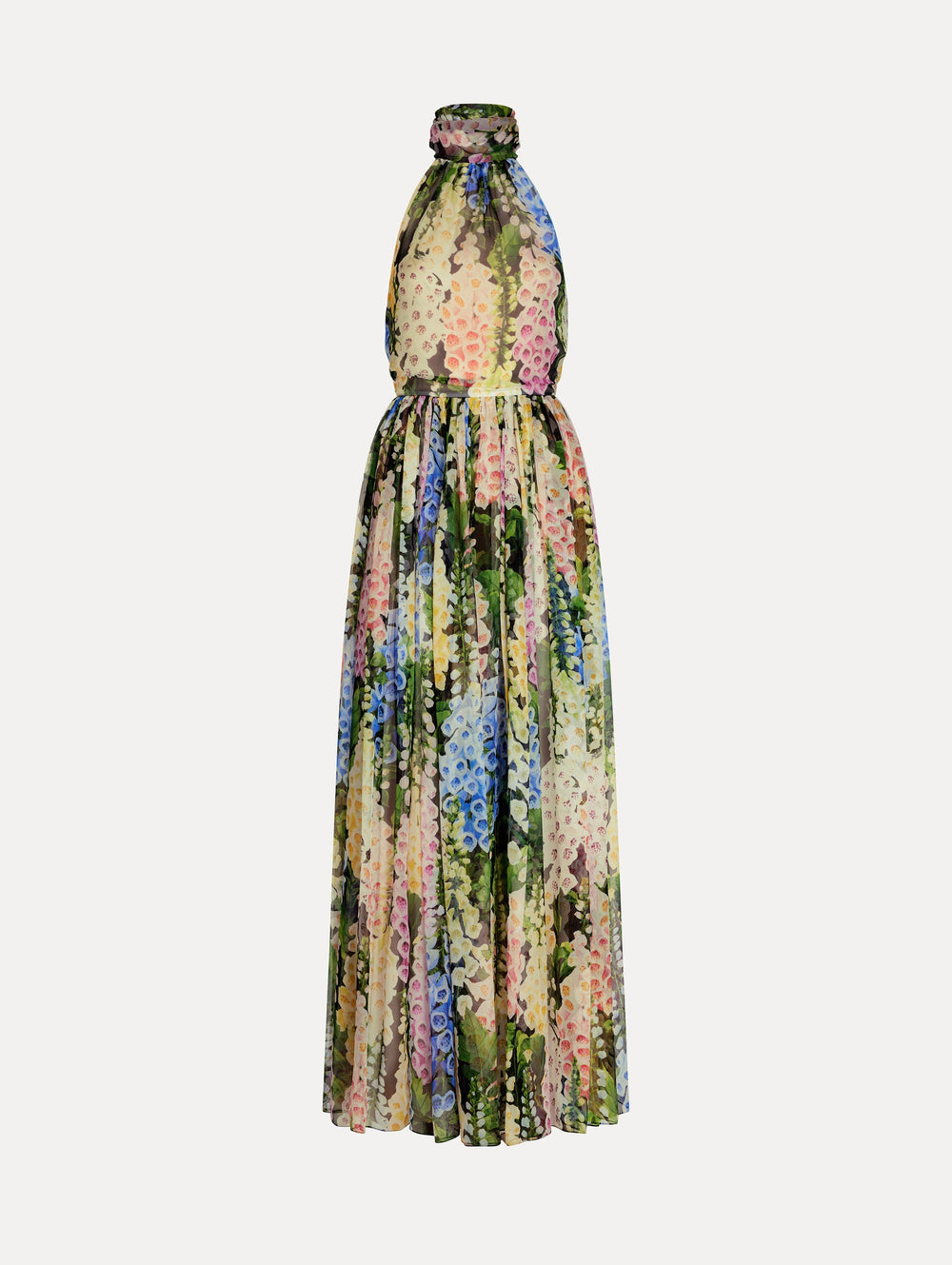 Oscar de la Renta Foxglove Chiffon Gown